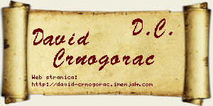 David Crnogorac vizit kartica